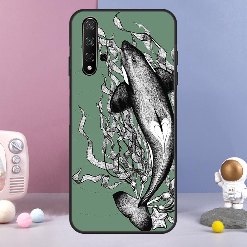 Orcas Whale For Huawei Nova 5T 9 10 SE 7i 8i 11i 12i Y60 Y61 Y70 Y72 Y73 Y90 Y91 P20 P30 P40 Lite Case
