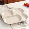 1PC Drop- Divided Plates, Microwave & Dishwasher Safe, Lightweight Plastic Picnic Plates Made of Healthy Materials