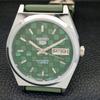 REFURBISHED SEIKO 5 AUTOMATIC MENS WATCH JAPAN MADE GREEN DIAL CUSTOM A440057-2 QV90-a440057