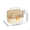 Hamster Cage Carry Case Transparent Cover Habitat with Water Bottle for Gerbils Mice Bunny