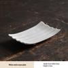 High-Legged Ceramic Plate for Tea, Snacks, Pastry, Fruit, Dim Sum, or Towel Tray - Chinese-Style Serving Dish