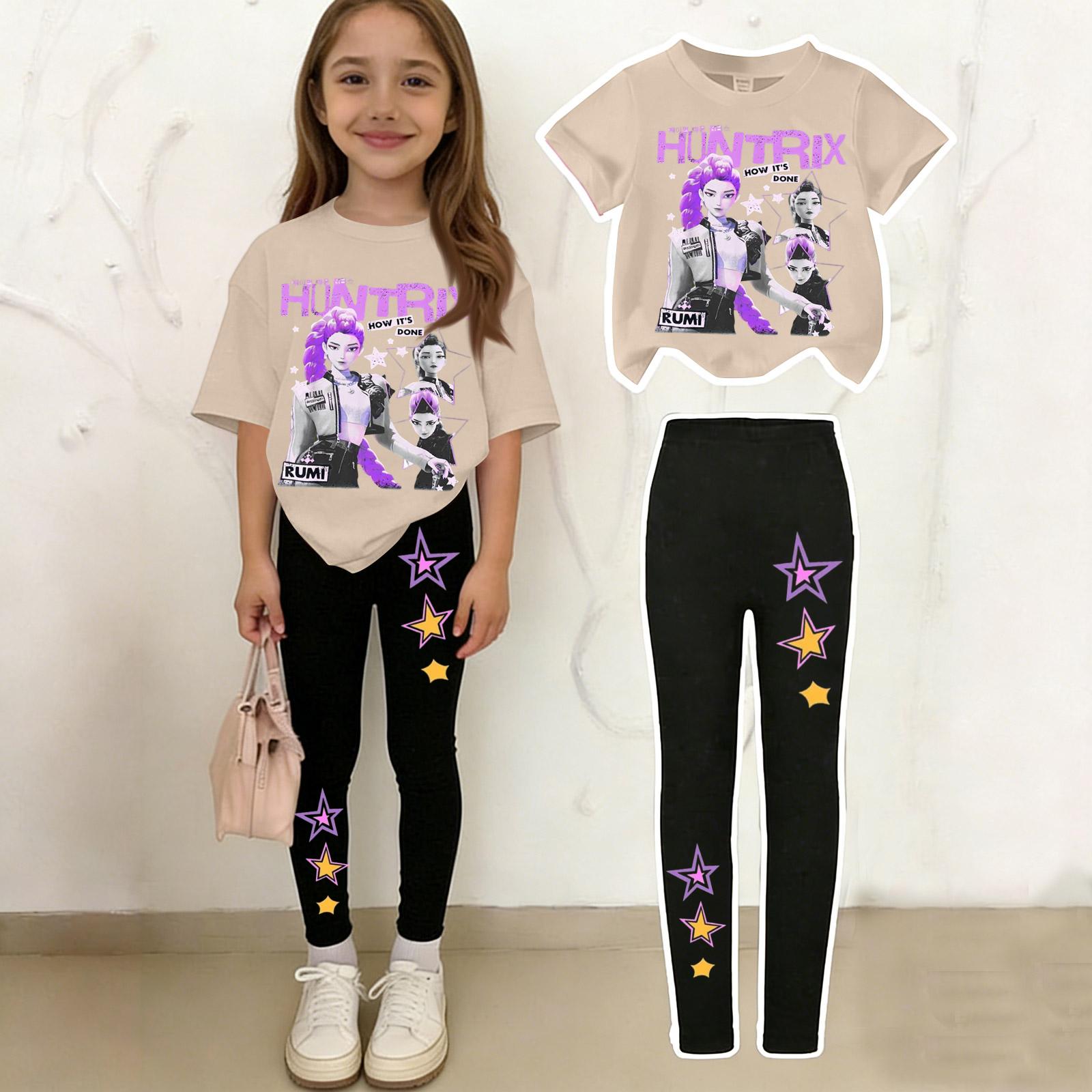 

Children s Casual Short-sleeved Printed Short-sleeved Shirt And Pants Two-piece Set 100 бежевый