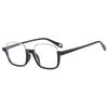 Praise the new square sunglasses, fashionable and simple half-frame metal PC street shot versatile sunglasses for women in Europe and America