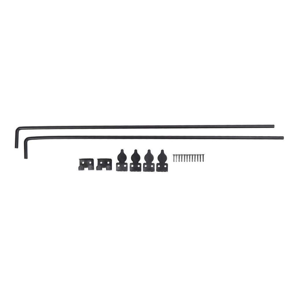 2 Sets Gate Ground Latch 36 Inch Alloy Steel Heavy Duty Multifunctional Cane Bolt Gate Drop Rod for Fence