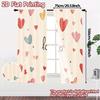 2D Flat Printing  JIT 2pcs   Curtains (Without Rod) Heartfelt Curtains Modern Fashionable Curtains Versatile Polyester Fabric