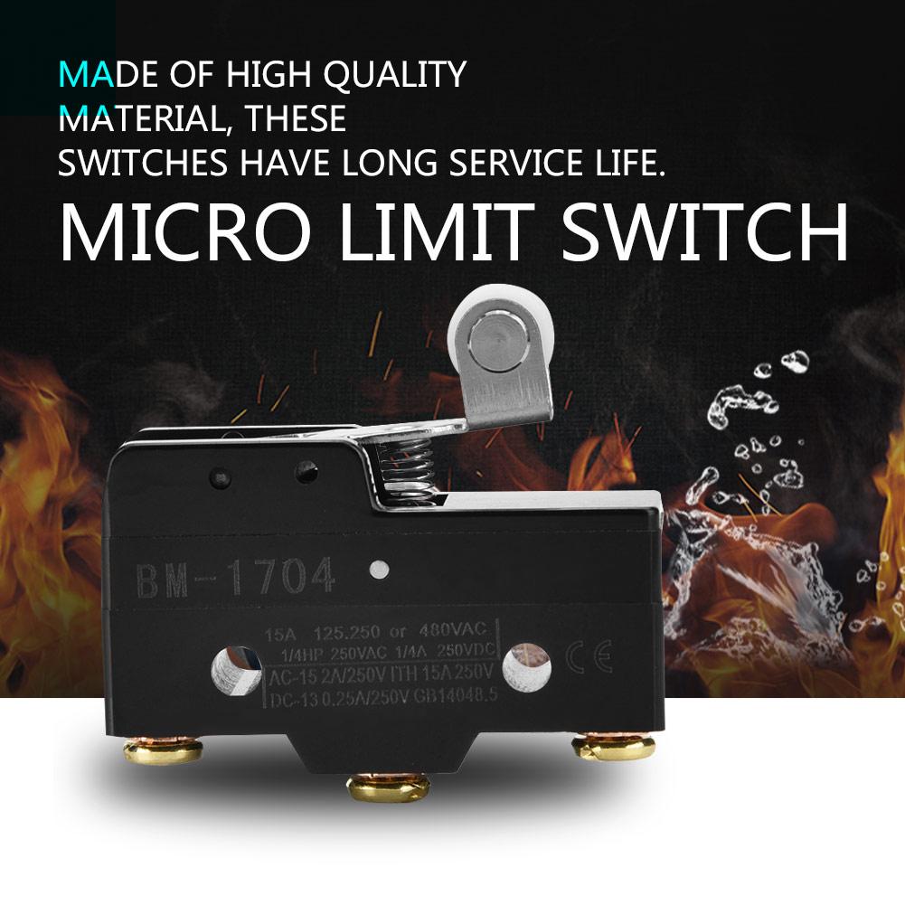 1Pc Momentary Limit Micro Switch Small Stroke Switch Snap Action (BM1704)