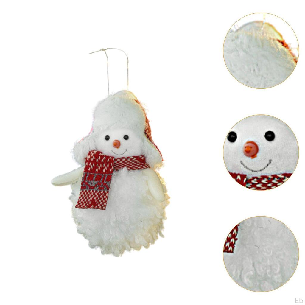 Christmas Snowman Pendant Hanging Ornament Lovely Gift, Xmas Tree Decoration Plush for Wall