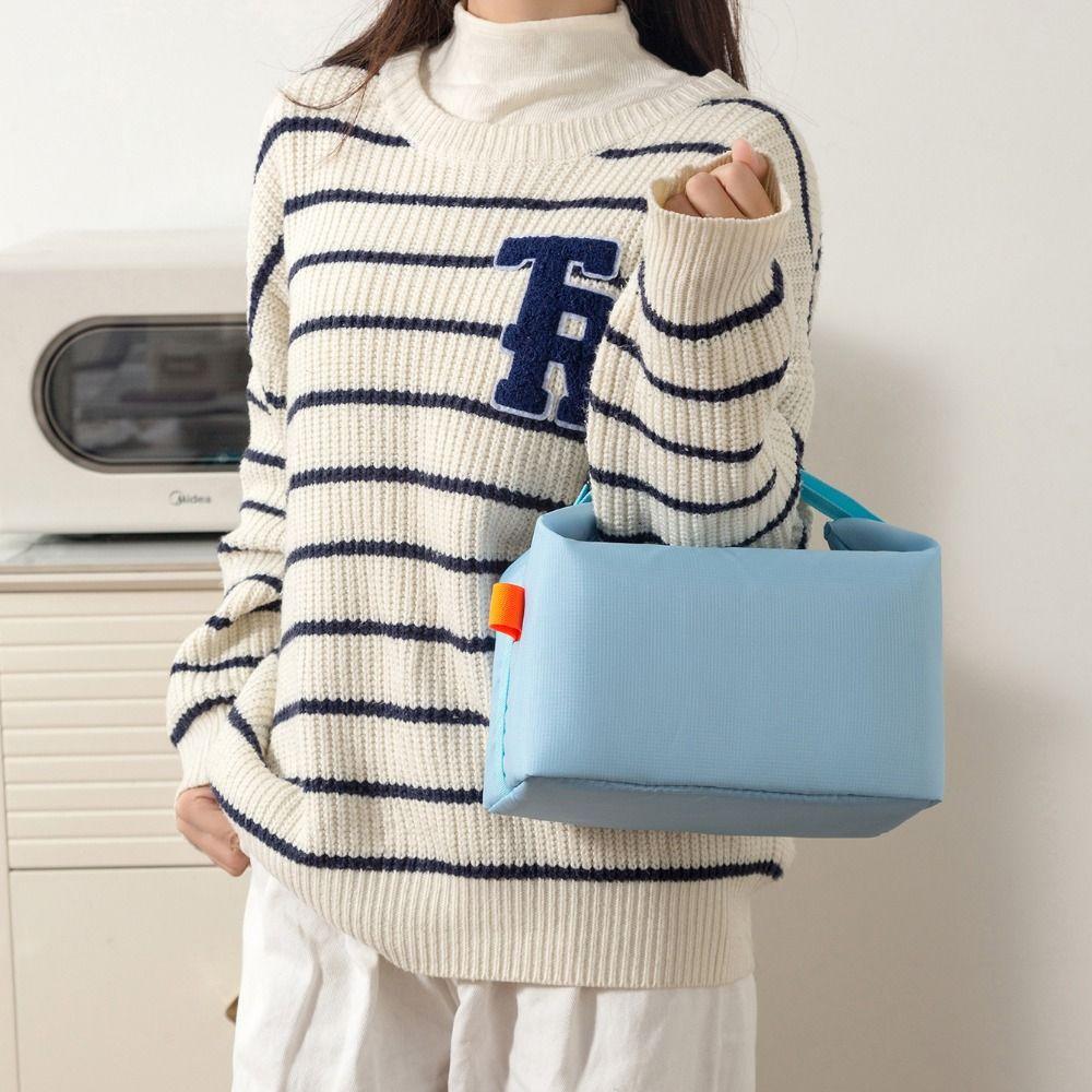 Large Capacity Lunch Pack Portable Insulated Tote Bag Snack Bag Oxford Cloth Lunch Box Bag  Camping