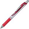 Pentel Ballpoint Pen Gel Ink Gel Knock Type, 0.7 Mm, Silver Shaft, BL77-B, Red, 10 Pcs