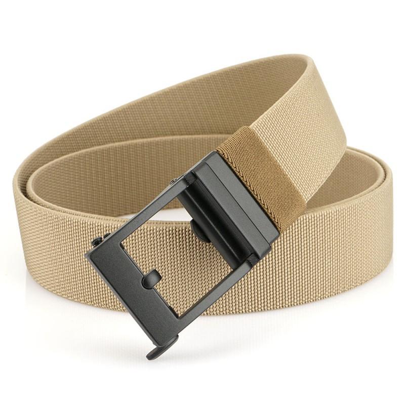 

Men s Elastic Nylon Canvas Waist Belt Automatic Buckle Casual All-matching Overalls Strap