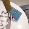 First-layer Cowhide Women's Folded Short Wallet Fashionable Authentic Leather Drawstring All-purpose Change Purse Thin Card Bag
