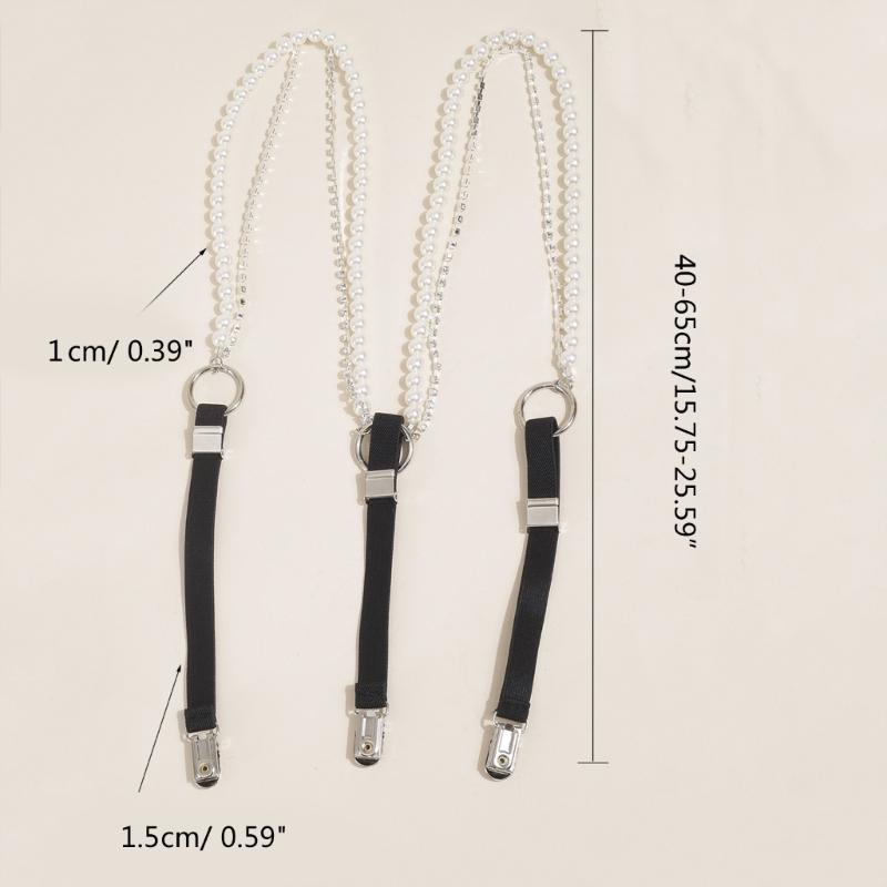 Suspenders for Girls and Women Elastic Wide Adjustable Heavy Strong Pants Clips