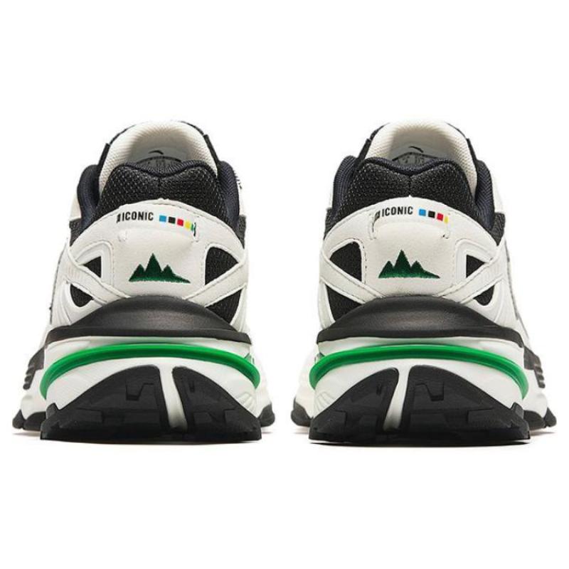 Anta Walker Abrasion Resistant Breathable Low top Running Shoes Women's Black White Sneakers 122418890-7
