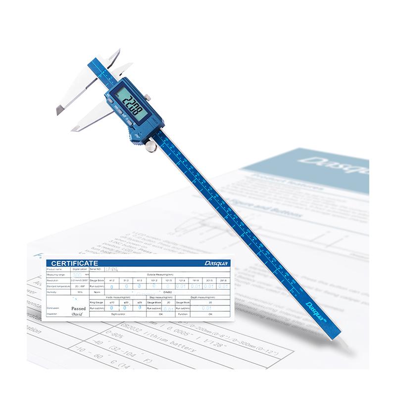 Dasqua Stainless Steel Digital Caliper Range 0-300mm Accuracy 0.03mm Oil Proof IP Rating IP67 Digital Vernier Caliper 0-300mm/0-8
