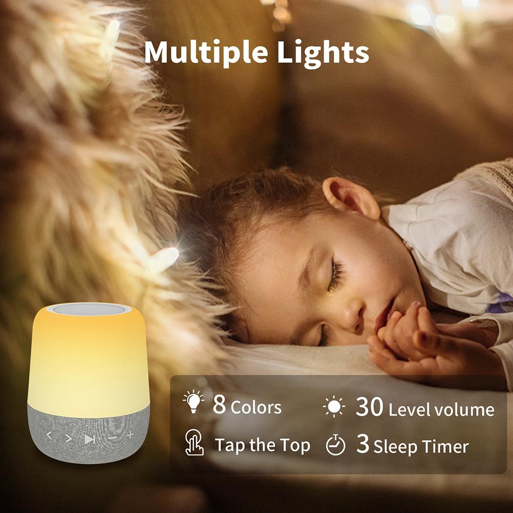 HiFiD Rechargeable Baby Sleep Sound Machine with RGB LED Night Light Sleep Trainer White Noise Sound Soother