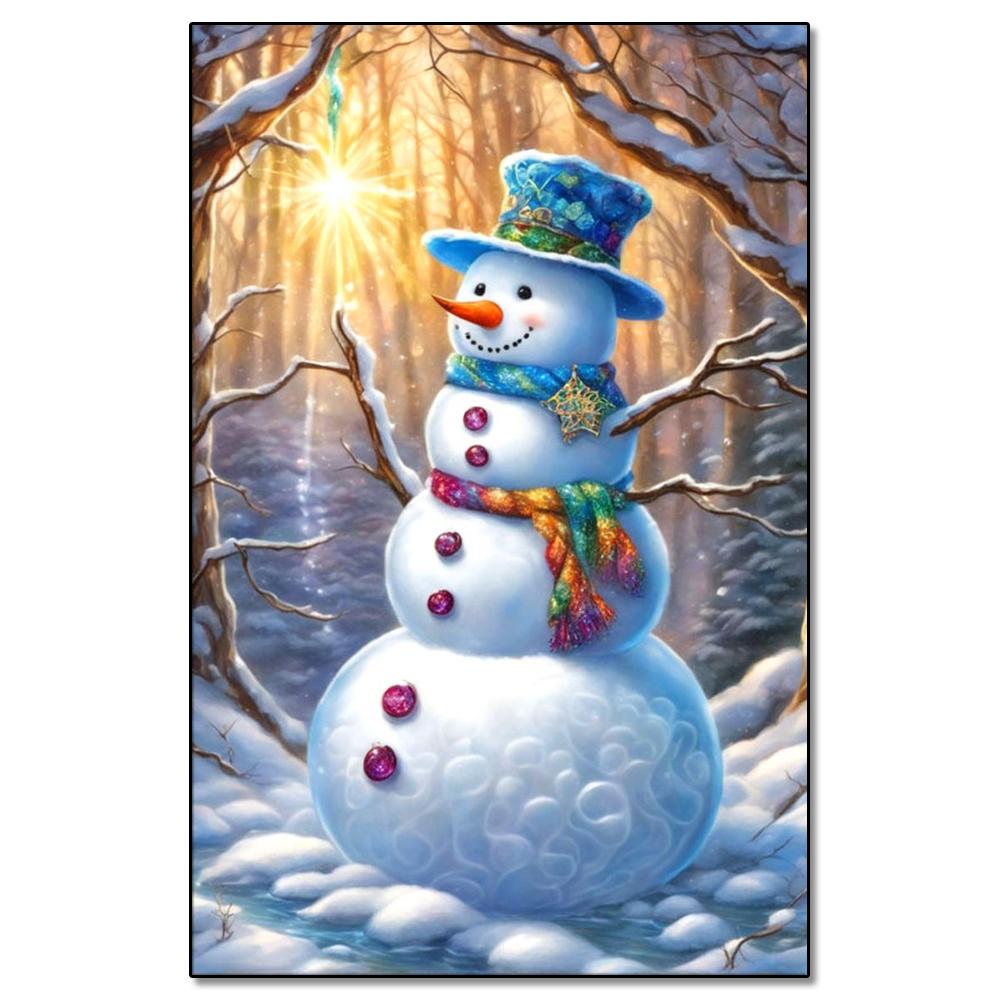 Snowman Diamond Painting Winter Snow Scenery Diamond Mosaic Embroidery Full Square/Round 2024 New Series DIY Home