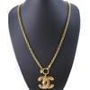 CHANEL COCO Mark Necklace Matelasse vintage gold Plated Gold 65.5g Women Used