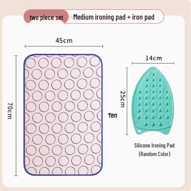 Hanging Heat-Resistant Pink Ironing Pad, Six-Layer Thick, Waterproof & Non-Slip