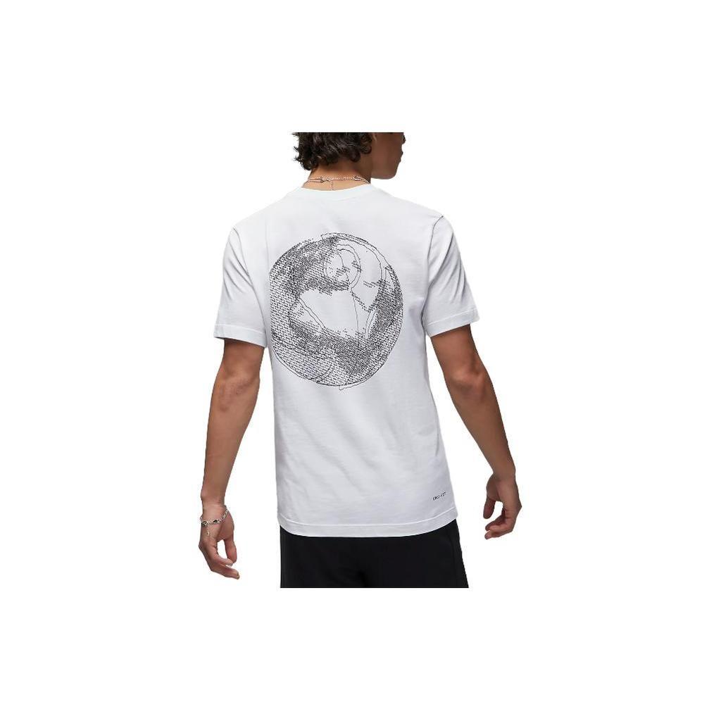 Jordan T-shirt da uomo bianche girocollo vestibilità dritta moderata DX9602-100