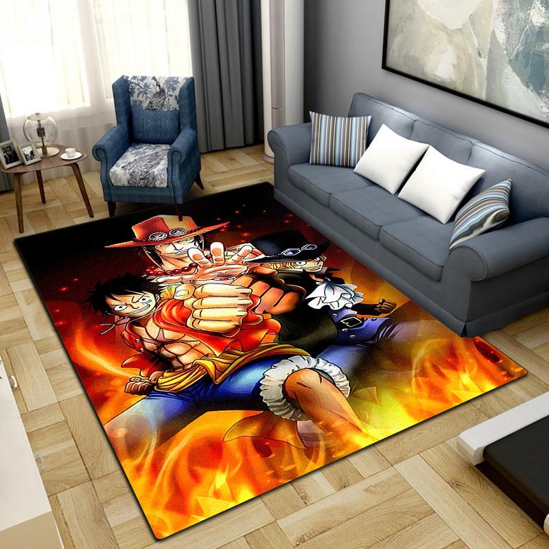 One Piece Anime Washable Non-Slip Rug Carpet Larget Floor Mat Bedroom Home Decor LXR169