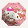 Hello Kitty,Bow Automatic Folding Umbrella-Simple 8-Rib Design, Bright Cartoon Pattern, Durable Iron Frame, Suitable For Travel, Outdoor, Be