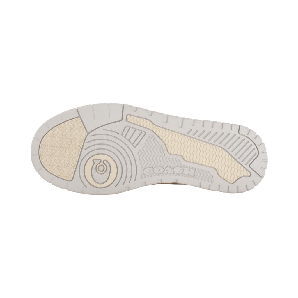 Coach Sneakers da uomo Soho in tessuto di tela e pelle sintetica con logo jacquard, punta tonda, allacciatura, modello basso, colore marrone CCN55-L38