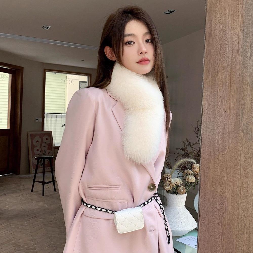 New Imitation Fox Hair Scarf Hair Hair Scarf Women's Versatile Autumn and Winter Fur Collar Thickened Long Neck Scarf