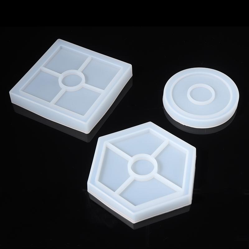 

3шт силиконовые подставки для напитков коврик для литья из смолы пресс-формы для агата эпоксидной смолы ремесленные инструменты