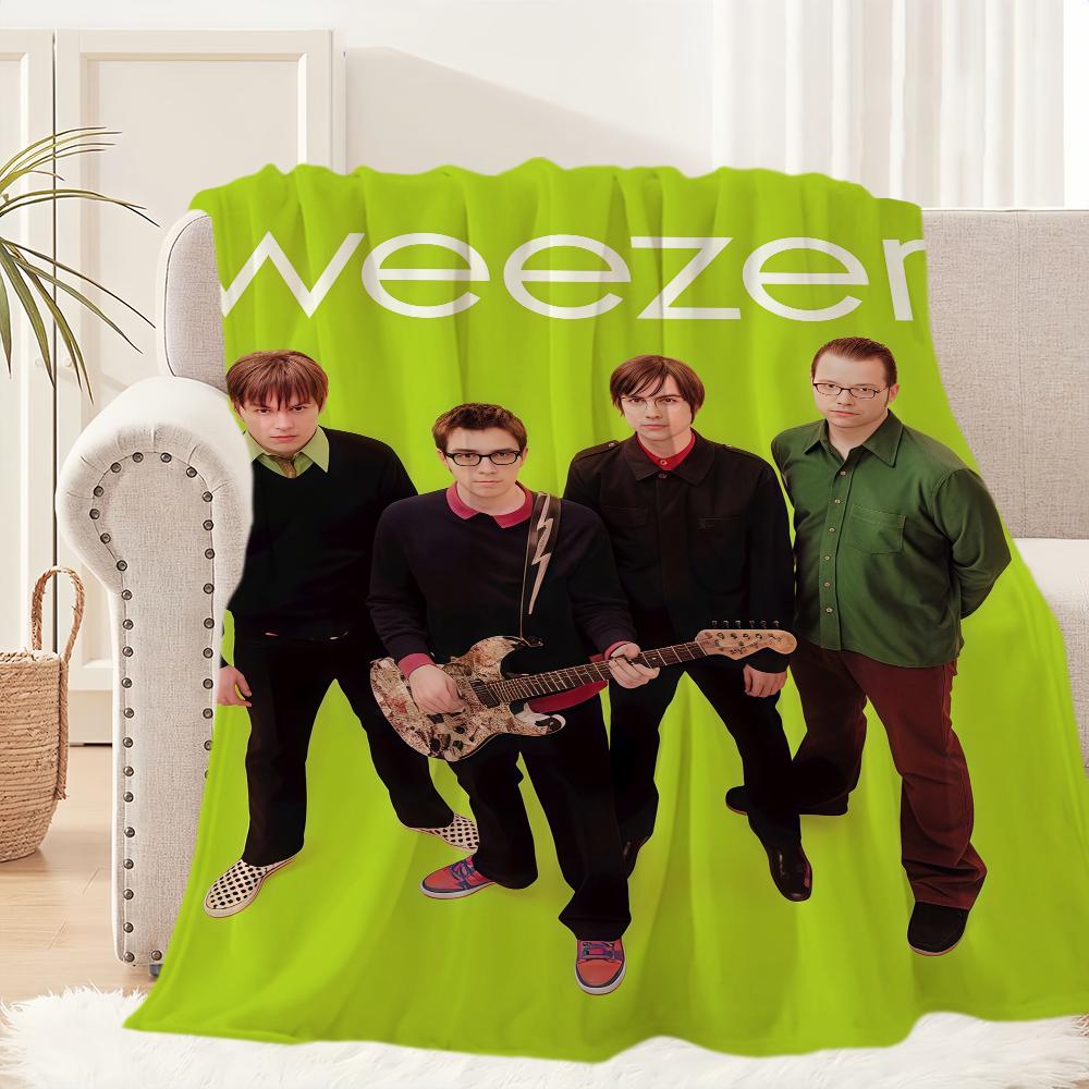 Rock Band W-Weezer Blanket Blanket for Couch Sofa Travel Home Picni Flannel Blanket birthday gift Warm Comfortable