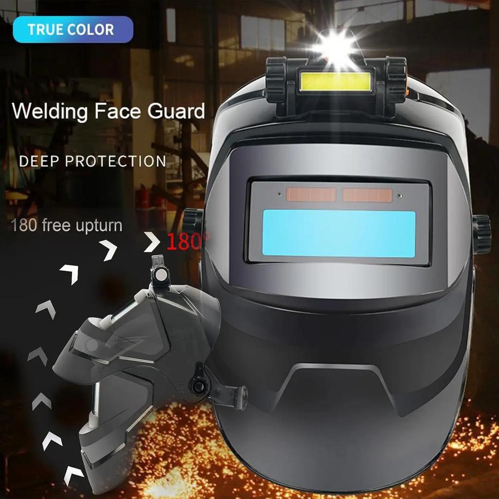Protective Mask True Color Solar Powered Auto Darkening Welding Helmet for TIG MIG Weld Hood Helmet High Quality