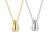 Simple Fashion Gold-plated Drop Pendant Necklace For Girls Stainless Steel Jewelry Personality INS Creative Niche Accessories