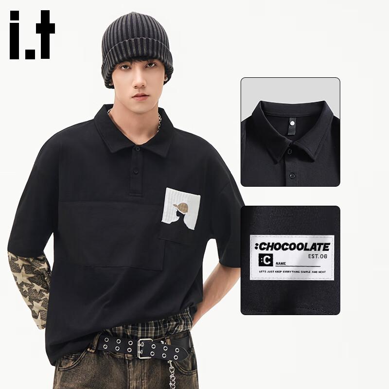 CHOCOOLATE Men s Patchwork Cotton Polo Shirt 2XL
