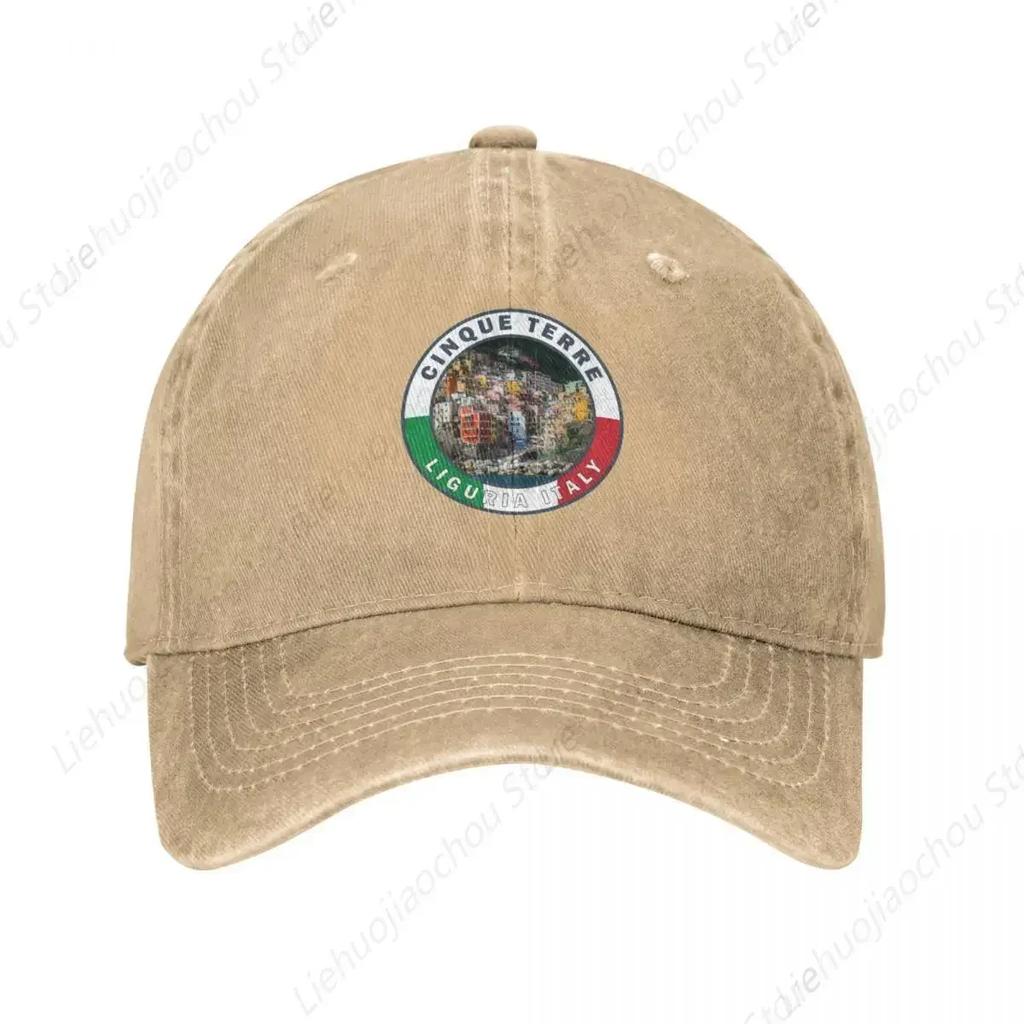 Cinque Terre Italy Liguria Badge Baseball Cap Visor Military Cap Unisex Unisexs Hat WomenS