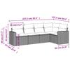 Vidaxl 5-Cz. Garden Furniture Set With Cushions, Beige, Poly Rattan