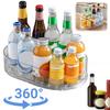 Kitchen Drinks Seasoning Storage Shelf Rotatable Fridge Storage Box Turntable Organizer for Pantry Countertop Kitchen Bathroom