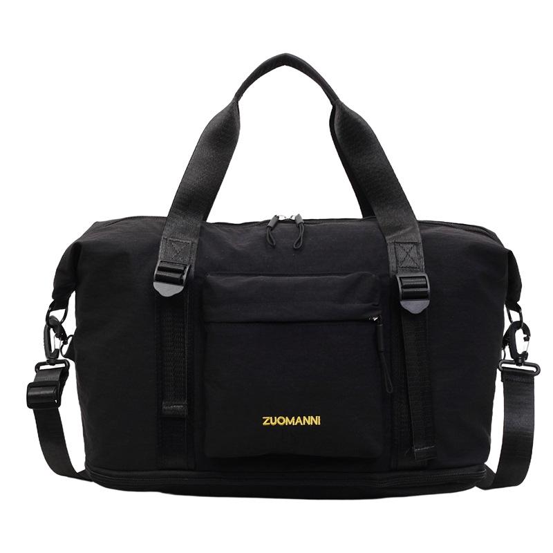 

Модная женская спортивная сумка – Большая вместимость, Разделение сухого и мокрого, Идеально подходит для плавания, йоги или коротких поездок, Разрешена для ручной клади в самолете. чёрный