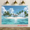 Summer Ocean Beach Palm Tree Flamingo Backgroundindoor Outdoor Courtyard Decorationsofa Bedside Background Pool Party Decoration
