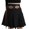 Chic And Stylish Pu Leather Waist Belt In Black And Caramel Color For Spring 2024