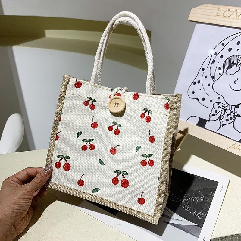 Холщовая сумка женская большая вместимость модная сумка через плечо Южная Корея — фото 5