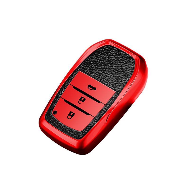 2/3 Tasten TPU Leder Auto Schlüsselhülle für Toyota Yaris Prius Camry Corolla Avensis Verso Prado REIZ Crown RAV4 C-HR Aygo Scion TC IM