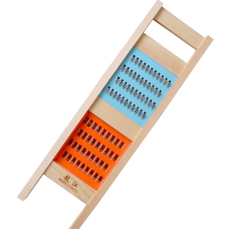 Doppelter Kartoffelschneider mit Handschutz: Reibe aus Massivholz zum groben und feinen Reiben, für Julienne-Scheiben und für den Haushaltsküchengebrauch.