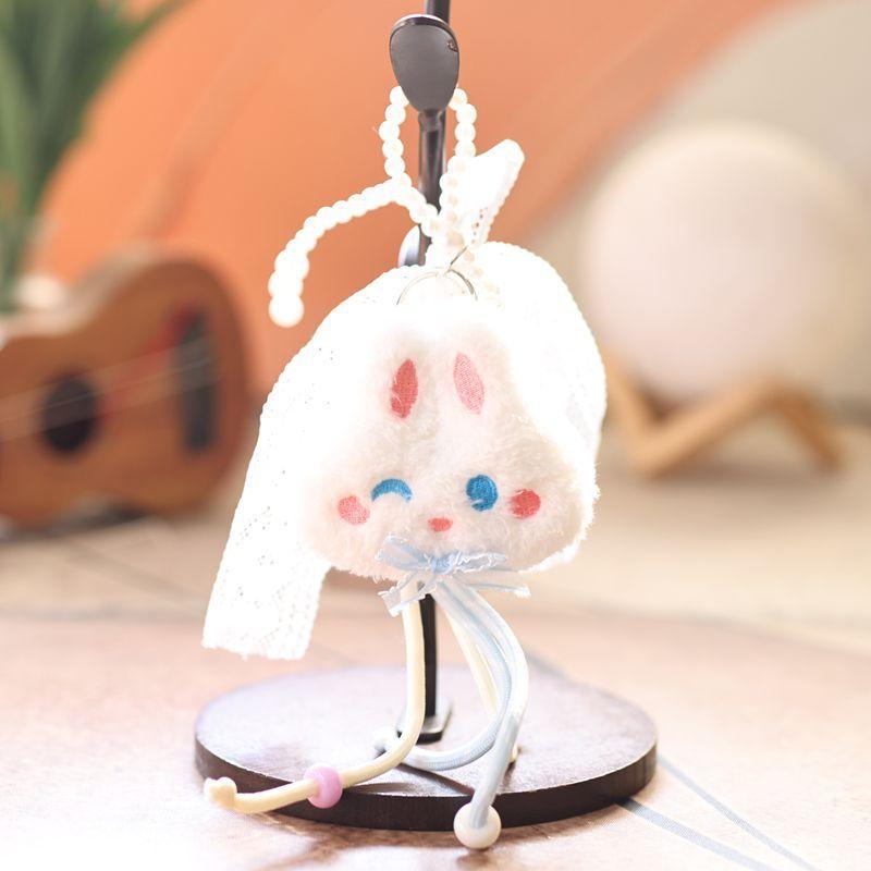 

Cartoon Plush Bunny Keychain With Cotton Filling For Kids And Adults синій