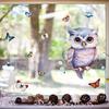 Cartoon Cute Owl Colored Butterfly Branches Animal Window Stickers for Bedroom Decor Living Room Nursery Decoration Wall Decals