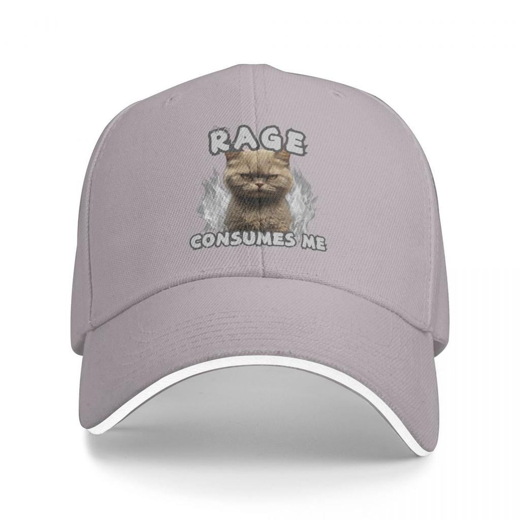 Baseball Caps Rage Consumes Me Absurd Cat Meme Funny Casquette FeUnisex Unisex Outdoor Spring Hats