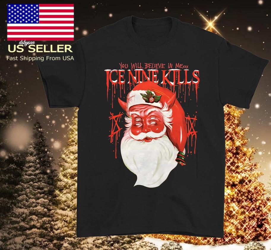 NEW Ice Nine Kills Band SANTA CHRISTMAS Shirt Black All Sizes XX643
