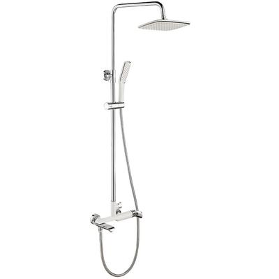 Shower Column with Alea White Chrome Faucet