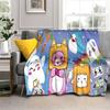 New Style Lankybox Boxy Foxy Rocky Cartoon Blanket,Soft Throw Blanket for Home Bedroom Bed Sofa Travel Picnic Cover Kid
