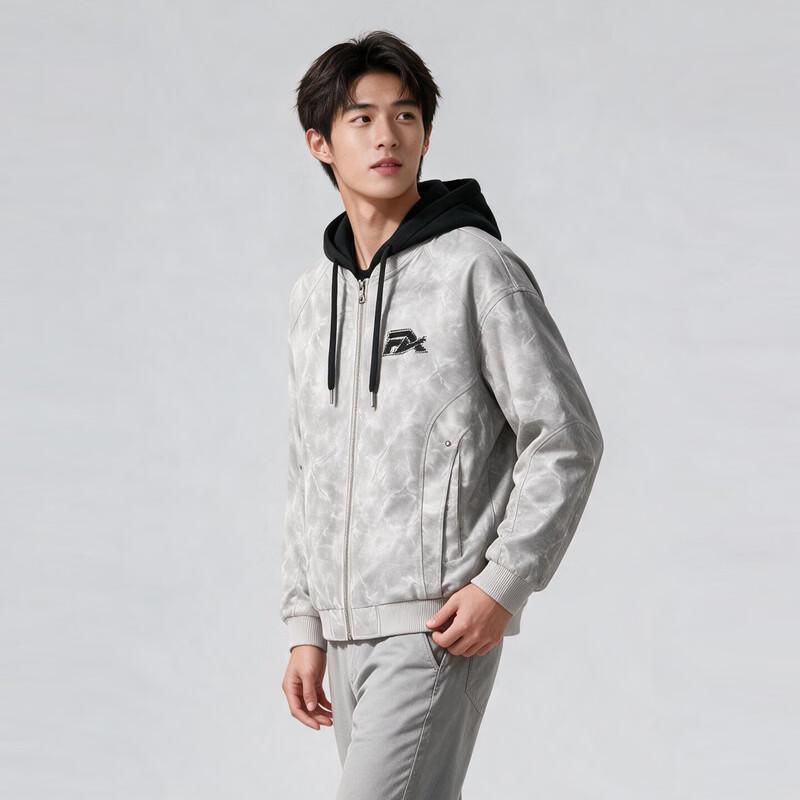 Kuaiyu Men's Winter Distressed Faux Two-Piece Padded Jacket