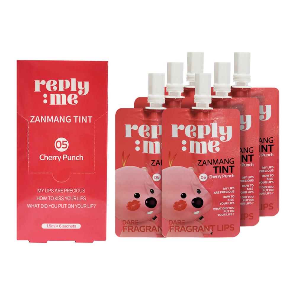

[Limited Edition] reply:me Zanmang Loopy Pouch Lip Tint Set 05 Cherry Punch – 6 Mini Lip Tints Kit (1.5 ml x 6) 05 Cherry Punch(6 Mini Lip Tints Kit)