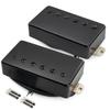 Musiclily Pro Alnico 5 Covered Humbucker Pickup Neck and Bridge Set for LP Electric Black LP-CMHA (7.5K/16K) Guitars,
